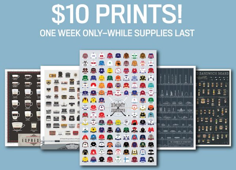 Select Pop Chart Lab Prints, $10 with code $10PRINTS